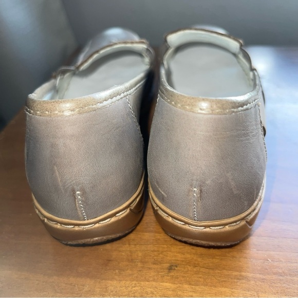 Reiker Shoes Doris 85 Loafers Flats Comfort Gray Leather Cutouts Size 7/EU 38 - Picture 4 of 11